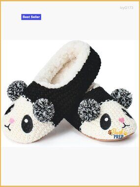 Cute Panda Slippers - Indoor Non-Slip Fuzzy Plush Slipper Socks